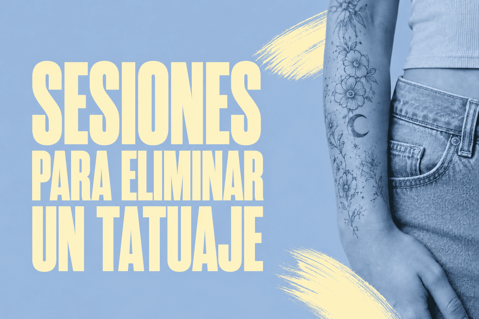 Proceso de eliminación de tatuaje con láser